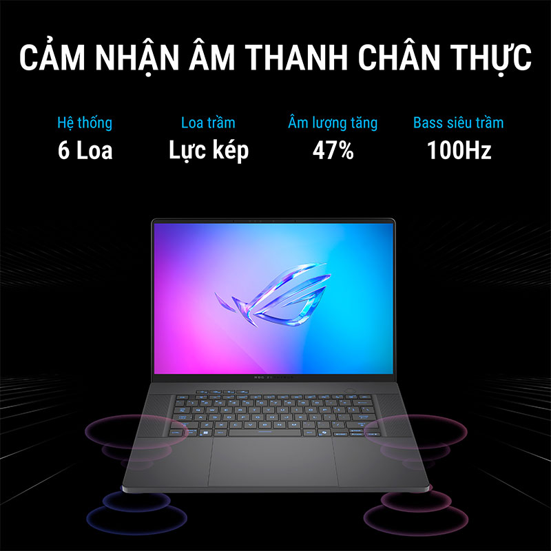 ASUS ROG Zephyrus G16 GU605 mang đến trải nghiệm âm thanh đỉnh cao