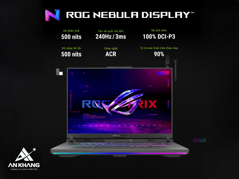 ASUS ROG Strix G16 G614PM-TS147W đem đến hình ảnh chuẩn xác và âm thanh sống động từng chi tiết