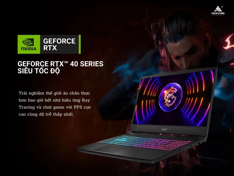 Laptop gaming MSI Katana 15 B13VFK 676VN với card đồ họa rời NVIDIA GeForce RTX 4060 