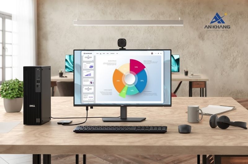 Màn hình Dell Pro P2426H trang bị hệ thống kết nối lên tới 7 cổng, tương thích đa thiết bị