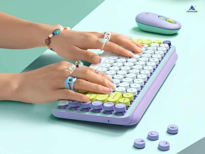 Logitech POP Keys TÍM-TRẮNG (DAYDREAM_MINT) - Thiết kế trẻ trung, trải nghiệm mượt mà