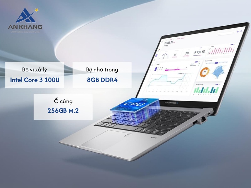 Laptop ASUS ExpertBook P1 P1403CVAY-308D4256-50W mang hiệu năng ổn định, dễ dàng nâng cấp