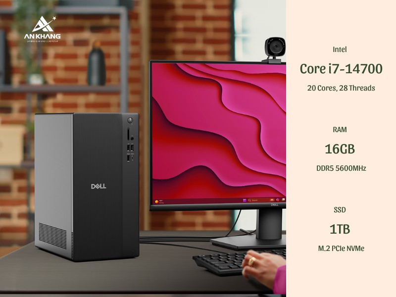 M&aacute;y t&iacute;nh để b&agrave;n Dell Tower ECT1250 TFPC82 mạnh mẽ, xử l&yacute; tốt mọi t&aacute;c vụ