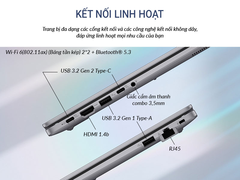 ASUS ExpertBook P1 với kết nối linh hoạt