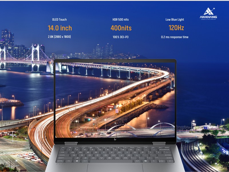  HP Envy X360 14-fc0158TU AY8W6PA sở hữu một màn hình OLED 14 inch 2.8K sắc nét