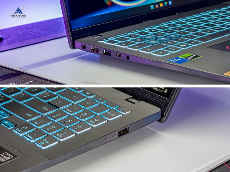 Laptop ASUS Gaming V16 V3607VH-RP024W trang bị kết nối đầy đủ cho nhu cầu của game thủ