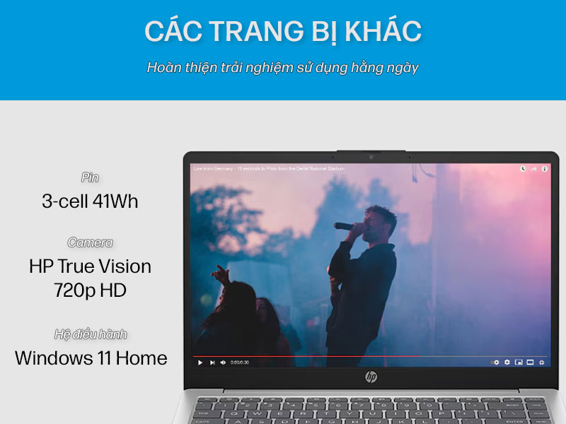 C&aacute;c trang bị kh&aacute;c gi&uacute;p ho&agrave;n thiện trải nghiệm sử dụng h&agrave;ng ng&agrave;y tr&ecirc;n laptop HP 14-ep1179TU C89ZSPA