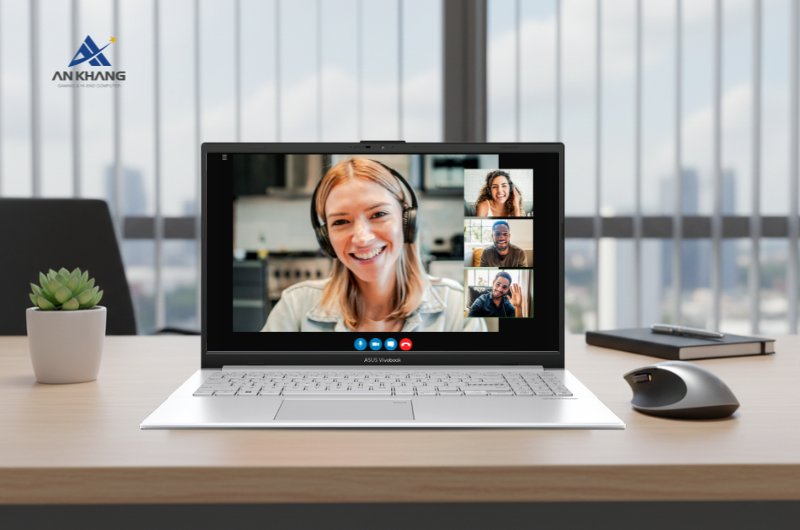 Laptop Asus Vivobook Go 15 E1504FA-BQ1150W tối ưu trải nghiệm giao tiếp trực tuyến