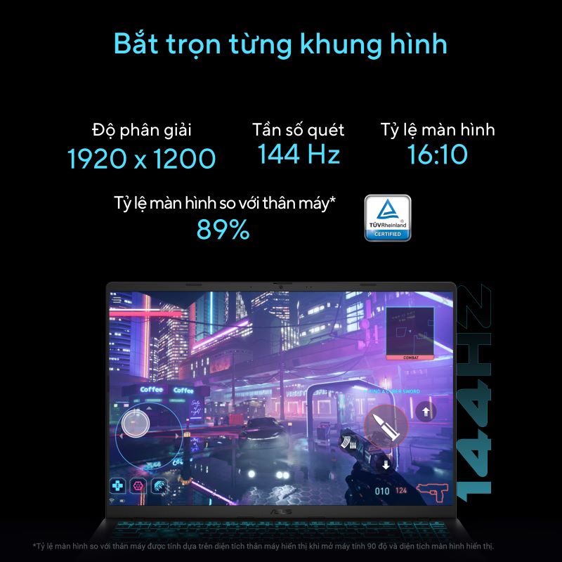 ASUS Gaming V16 V3607 - Giúp bắt trọn từng khung hình mượt mà
