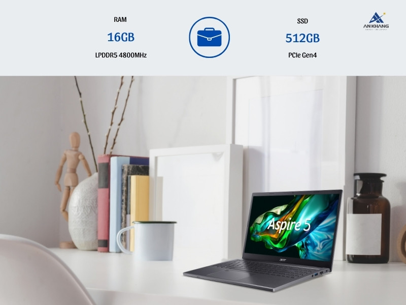 Acer Aspire 5 A515-58M-79R7 NX.KQ8SV.007 với bộ nhớ và lưu trữ rộng rãi