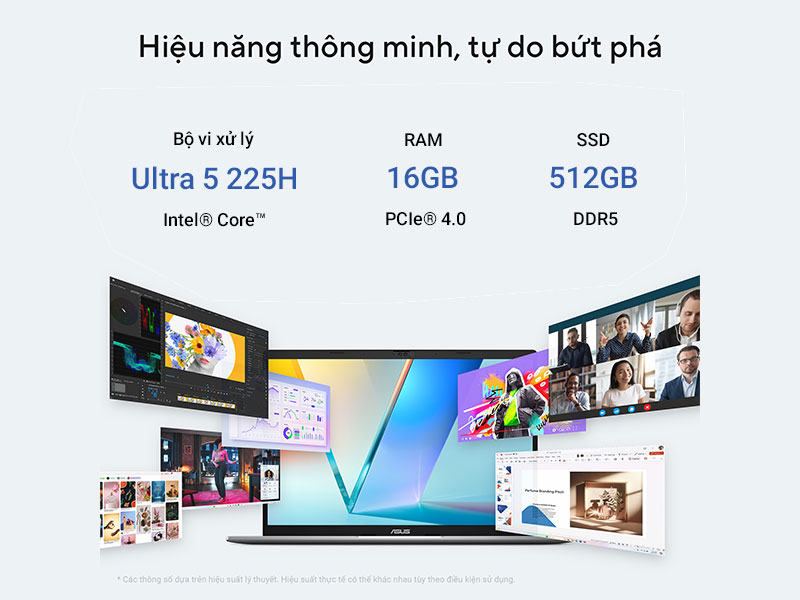 laptop ASUS Vivobook S14 S3407CA-LY095WS sở hữu chip AI hiệu năng cao