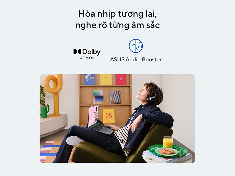 Nghe rõ từng âm sắc trên ASUS Vivobook S14 2025