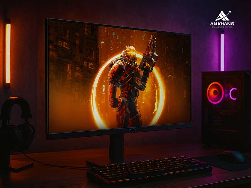 AOC 24G11ZE/71 với thiết kế tối giản, gọn gàng