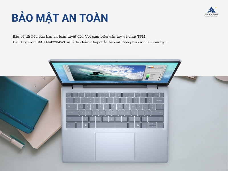 Bảo mật an toàn với FingerPrint và chip bảo mật TPM