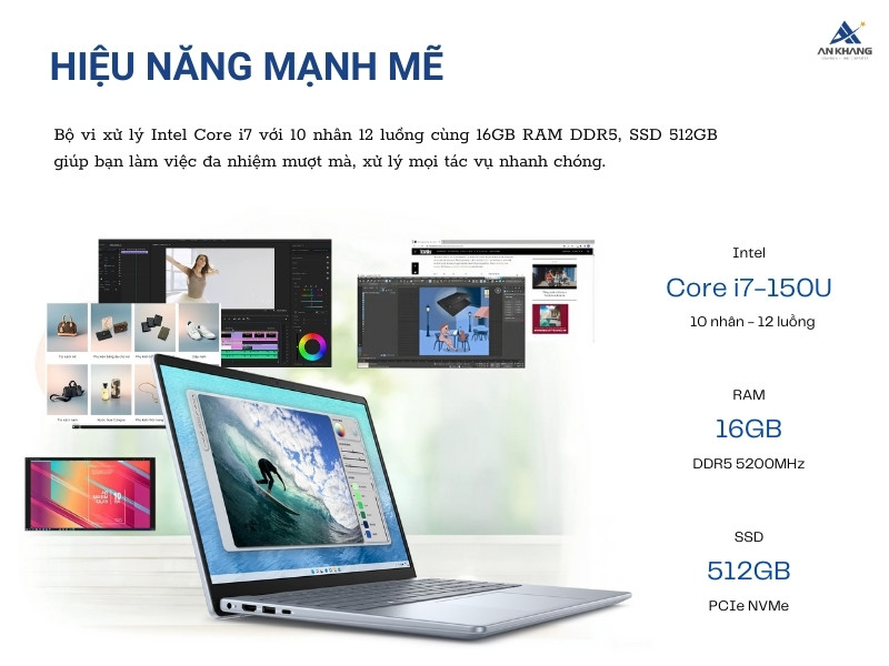 Máy tính Dell Inspiron 5440 N4I7204W1 trang bị hiệu năng mạnh mẽ