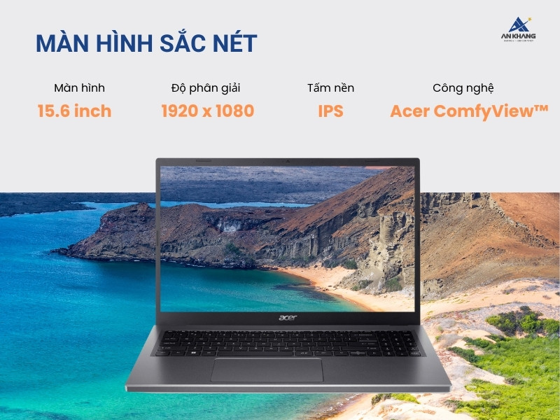 Laptop Acer Aspire 5 A515-58P-702Q NX.KVGSV.002 với màn hình 15.6 inch FHD IPS sắc nét