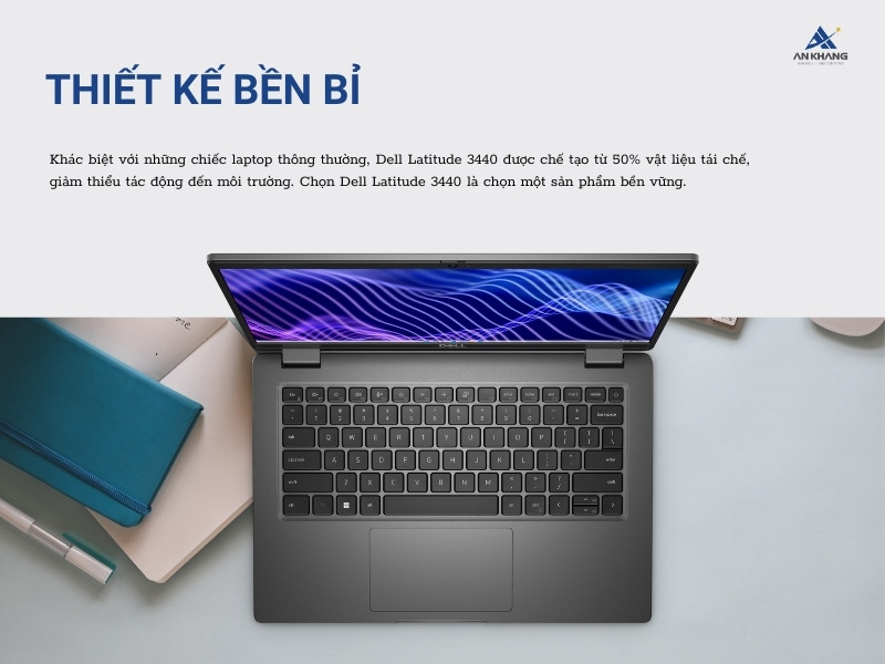 Dell Latitude 3440 L34401235U08512G với thiết kế bền bỉ, thân thiện với môi trường