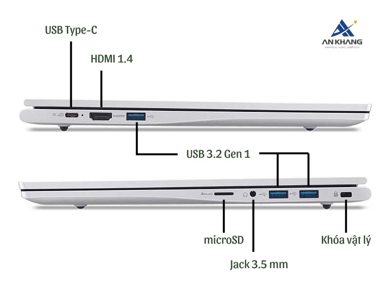 Laptop Acer Aspire Lite 15 AL15-42P-R8E6 NX.D34SV.001 kết nối đầy đủ và linh hoạt
