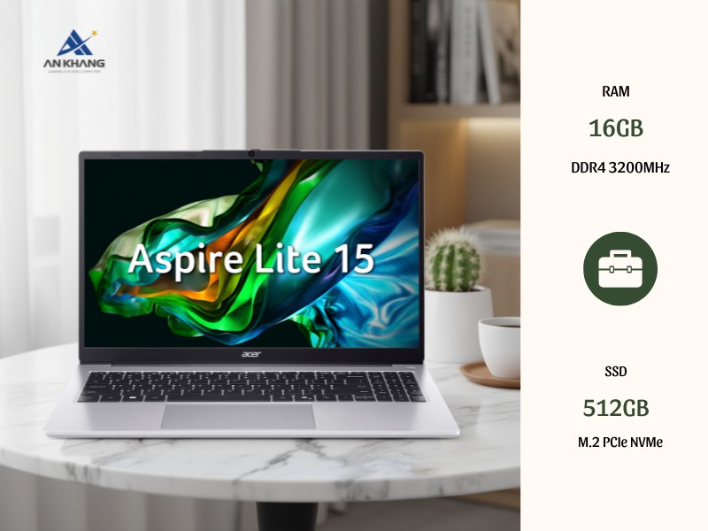 Laptop Acer Aspire Lite 15 AL15-42P-R8E6 NX.D34SV.001 nâng cấp bộ nhớ và lưu trữ linh hoạt