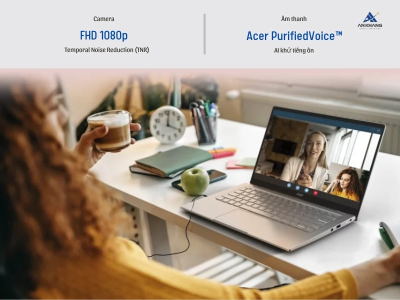 Acer Swift Go 14 SFG14-41-R19Z NX.KG3SV.001 trang bị hệ thống đa phương tiện chất lượng