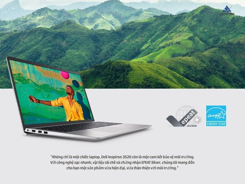 Laptop Dell Inspiron 3520 N5I5057W1 Silver tiết kiệm năng lượng và thân thiện với môi trường