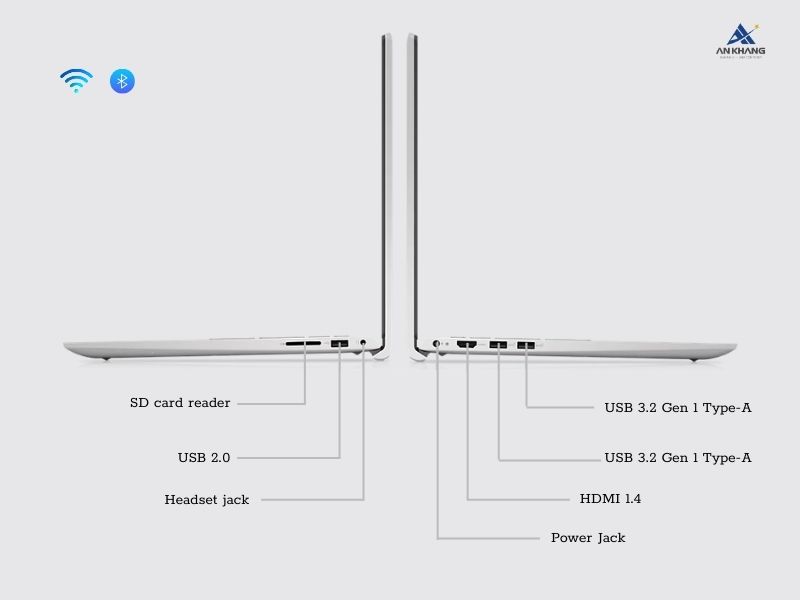 Dell Inspiron 3520 N5I5057W1 Silver trang bị đầy đủ cổng kết nối