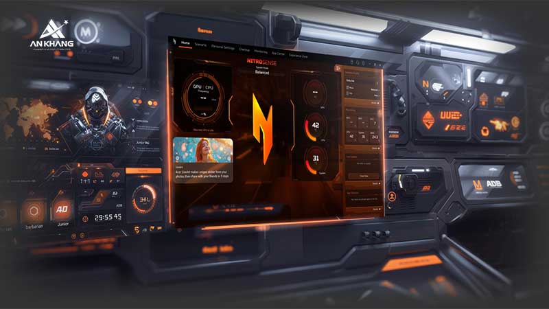 Laptop Acer Gaming Nitro V 15 ProPanel ANV15-52-74UM NH.QUBSV.003 tản nhiệt hiệu quả