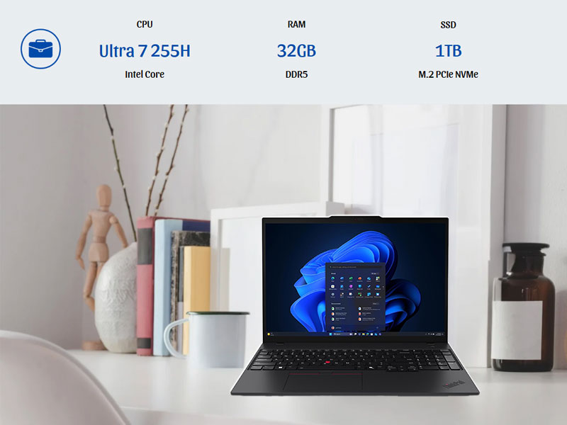 Lenovo ThinkPad T16 Gen 4 21QE0007VA l&agrave; chiếc laptop AI sở hữu hiệu năng mạnh mẽ, đa nhiệm vượt trội