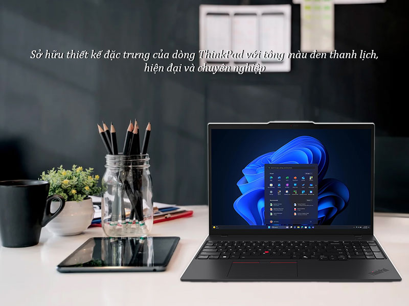 Thiết kế bền bỉ v&agrave; hiện đại của d&ograve;ng Lenovo ThinkPad T16 Gen 4