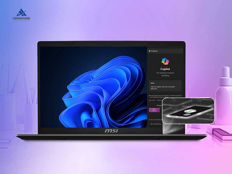 Laptop MSI Modern 14 F13MG 240VNCP trang bị phím Copilot tiện lợi