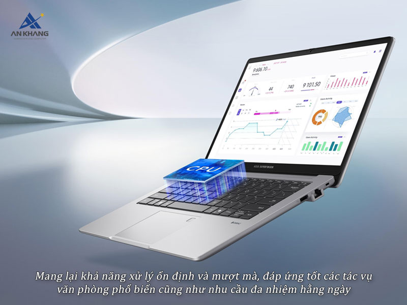 Hiệu năng văn phòng mạnh mẽ giúp tối ưu cho học tập và công việc văn phòng của laptop ASUS ExpertBook P1 P1403CVA-C5H08-50W