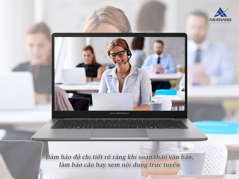 ASUS ExpertBook P1 P1403CVA sở hữu màn hình 14 inch Full HD, tối ưu cho môi trường học tập, làm việc