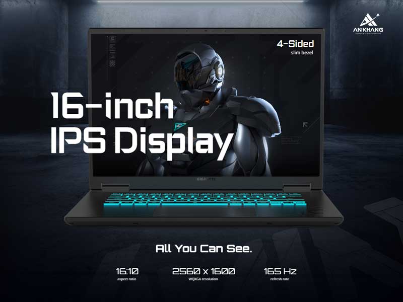 Gigabyte Gaming A16 CMHH2VN893SH sở hữu màn hình 16 inch 165Hz sắc nét mượt mà