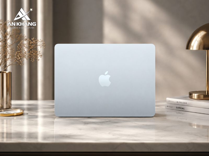 MacBook Air 13 inch M5 10CPU/8GPU/16GB/512GB với thiết kế mỏng nhẹ, màu sky blue hiện đại