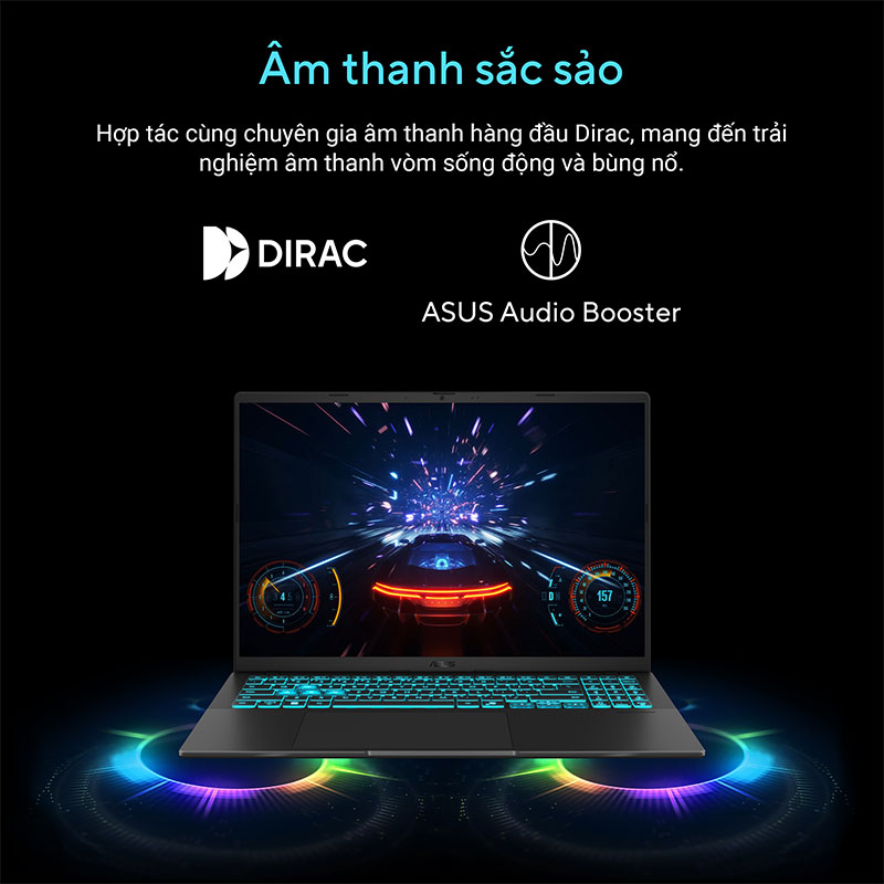 ASUS Gaming V16 K3607VU-RP280W - Âm thanh sắc sảo