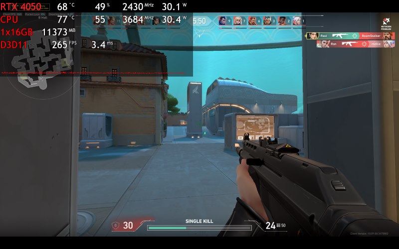 ASUS Gaming V16 K3607VU-RP280W - Test FPS trong Valorant_FHD+_Max Settings 2