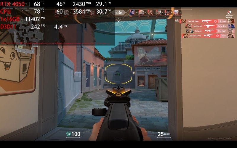 ASUS Gaming V16 K3607VU-RP280W - Test FPS trong Valorant_FHD+_Max Settings - 3