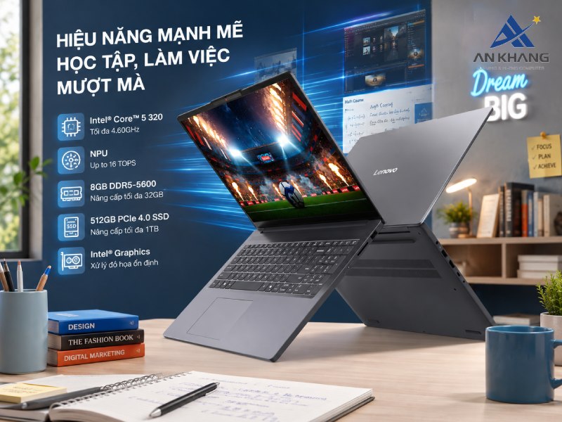 Laptop Lenovo IdeaPad Slim 3 16IWC11 83RS002KVN sở hữu hiệu năng AI nhanh nhạy và mạnh mẽ