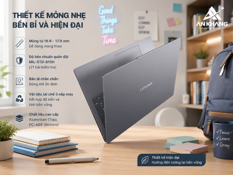 Thiết kế mỏng nhẹ và thân thiện với môi trường của Lenovo IdeaPad Slim 3 16IWC11 83RS002KVN