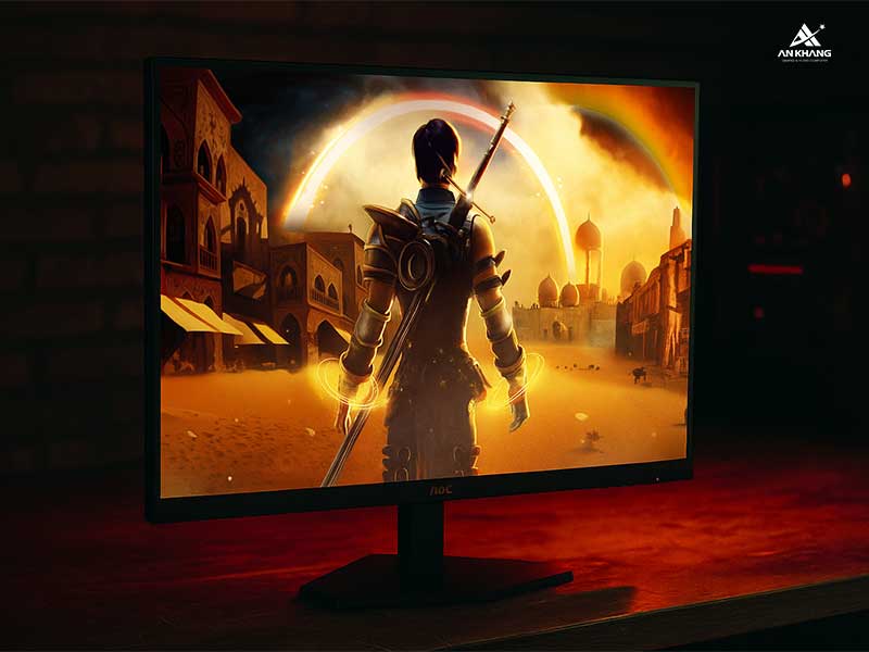 Màn hình gaming AOC Q27G40E/71 với thiết kế tối giản, dễ lắp đặt
