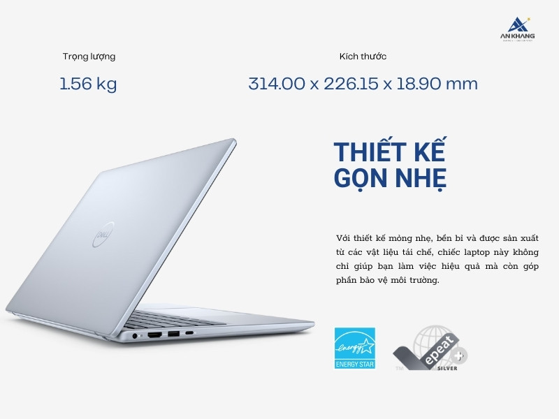 Laptop Dell Inspiron 5440 71034769 sở hữu thiết kế gọn nhẹ