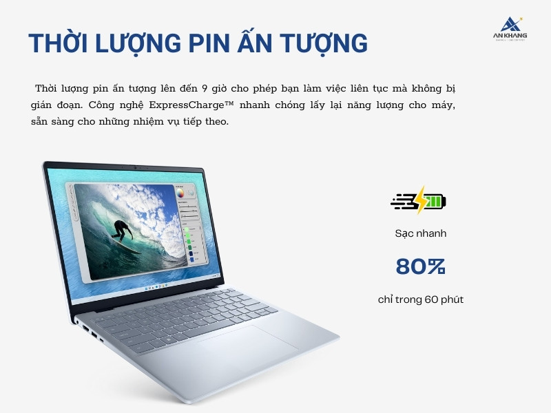 Laptop Dell Inspiron 5440 71034769 với thời lượng pin lên đến 9 giờ