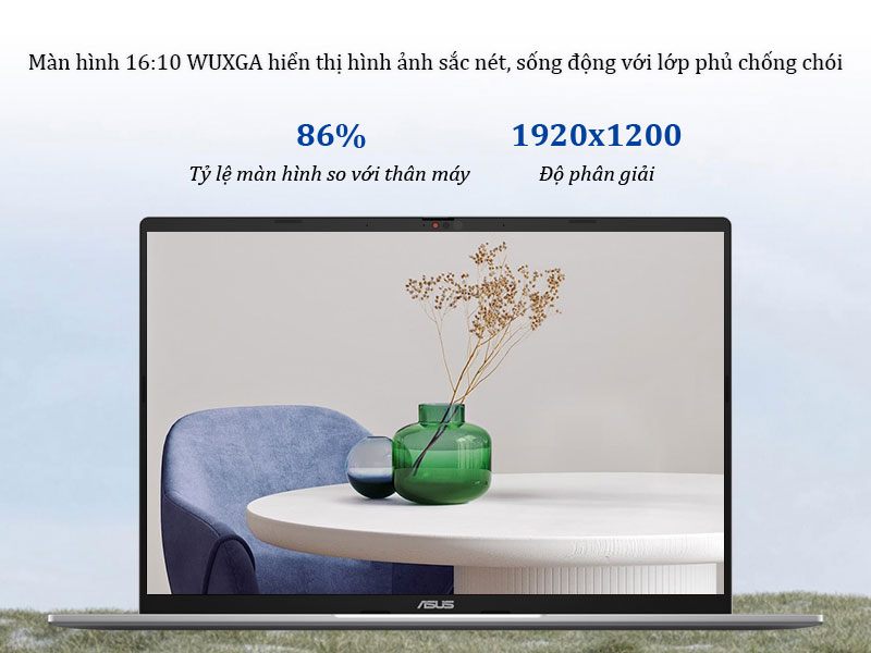 ASUS Vivobook S16 S3607CA-SH083WS đem đến trải nghiệm hình ảnh sắc nét, sống động