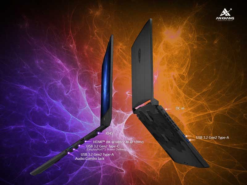 Laptop MSI Katana 15 HX B14WFK 267VN kết nối phong phú, đáp ứng mọi nhu cầu