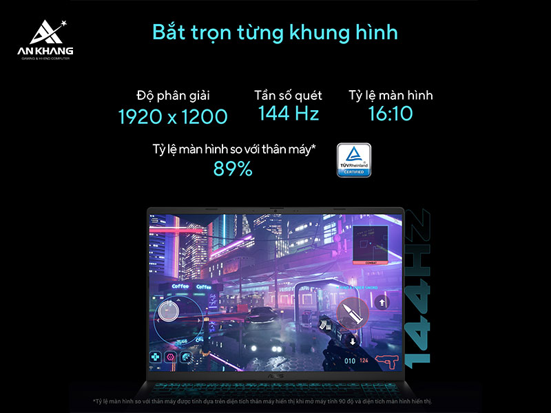 Laptop ASUS Gaming V16 V3607VU-RP216W sở hữu m&agrave;n h&igrave;nh 144Hz si&ecirc;u nhanh, mang đến trải nghiệm mượt m&agrave; v&agrave; t&aacute;i hiện trọn vẹn từng khung h&igrave;nh