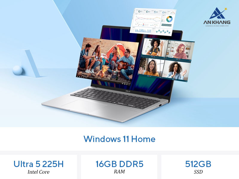 Laptop ASUS Vivobook 16 X1607CA-MB980W mang lại hiệu năng mạnh mẽ &ndash; ổn định, đ&aacute;p ứng tốt nhu cầu học tập, l&agrave;m việc v&agrave; giải tr&iacute; của người d&ugrave;ng hiện đại