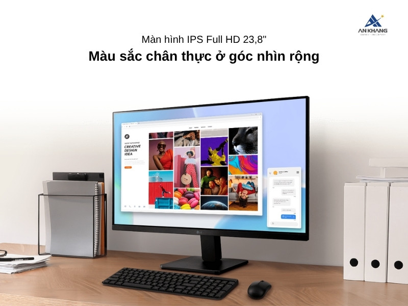 Màn hình LG 24MR400-B.ATVQ với tấm nền IPS cho góc nhìn rộng