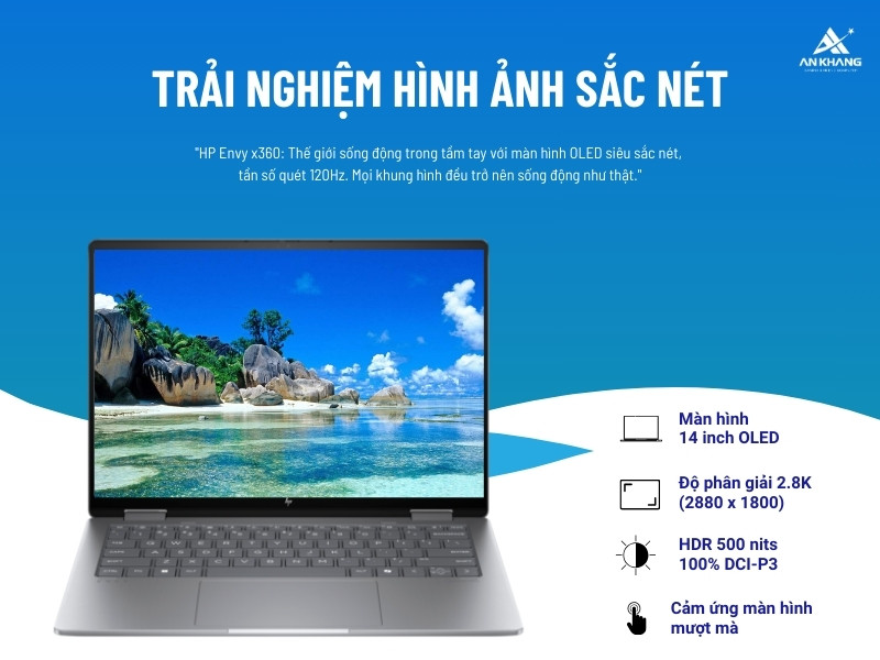 Laptop HP Envy X360 14-fc0094TU A19C4PA - Màn hình