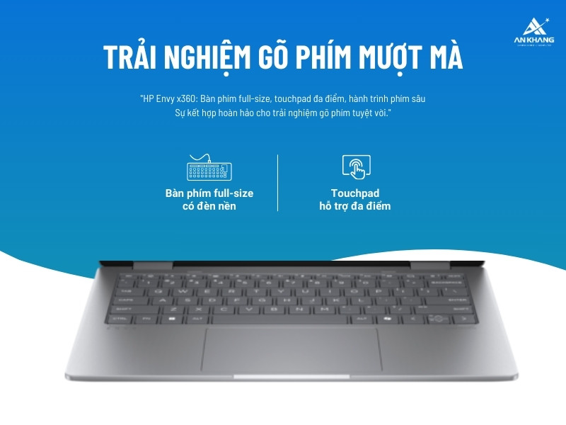 Laptop HP Envy X360 14-fc0094TU A19C4PA - Bàn phím & TouchPad