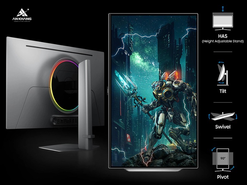 Màn hình Gaming Samsung Odyssey OLED G6 G60SF LS27FG602SEXXV với thiết kế công thái học linh hoạt